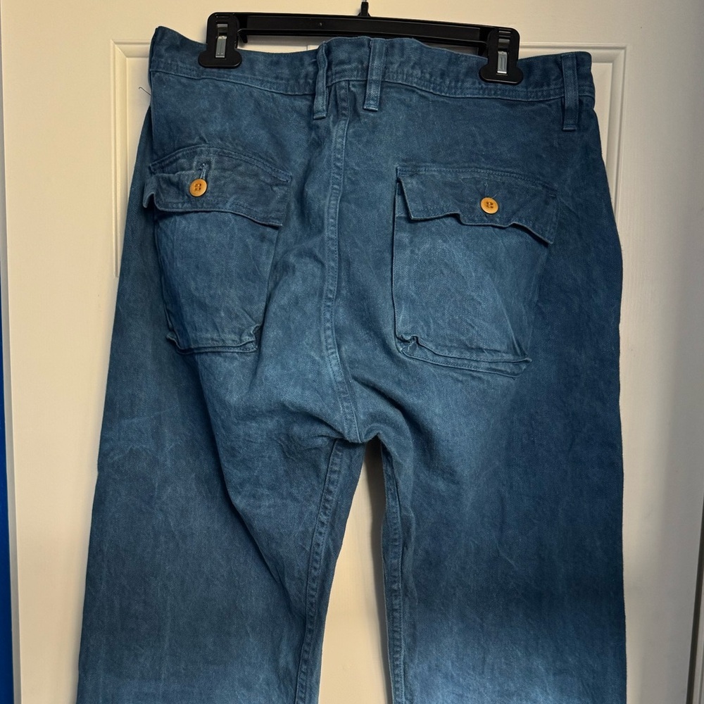 These size 34 3sixteen blue fatigue pants are brand new